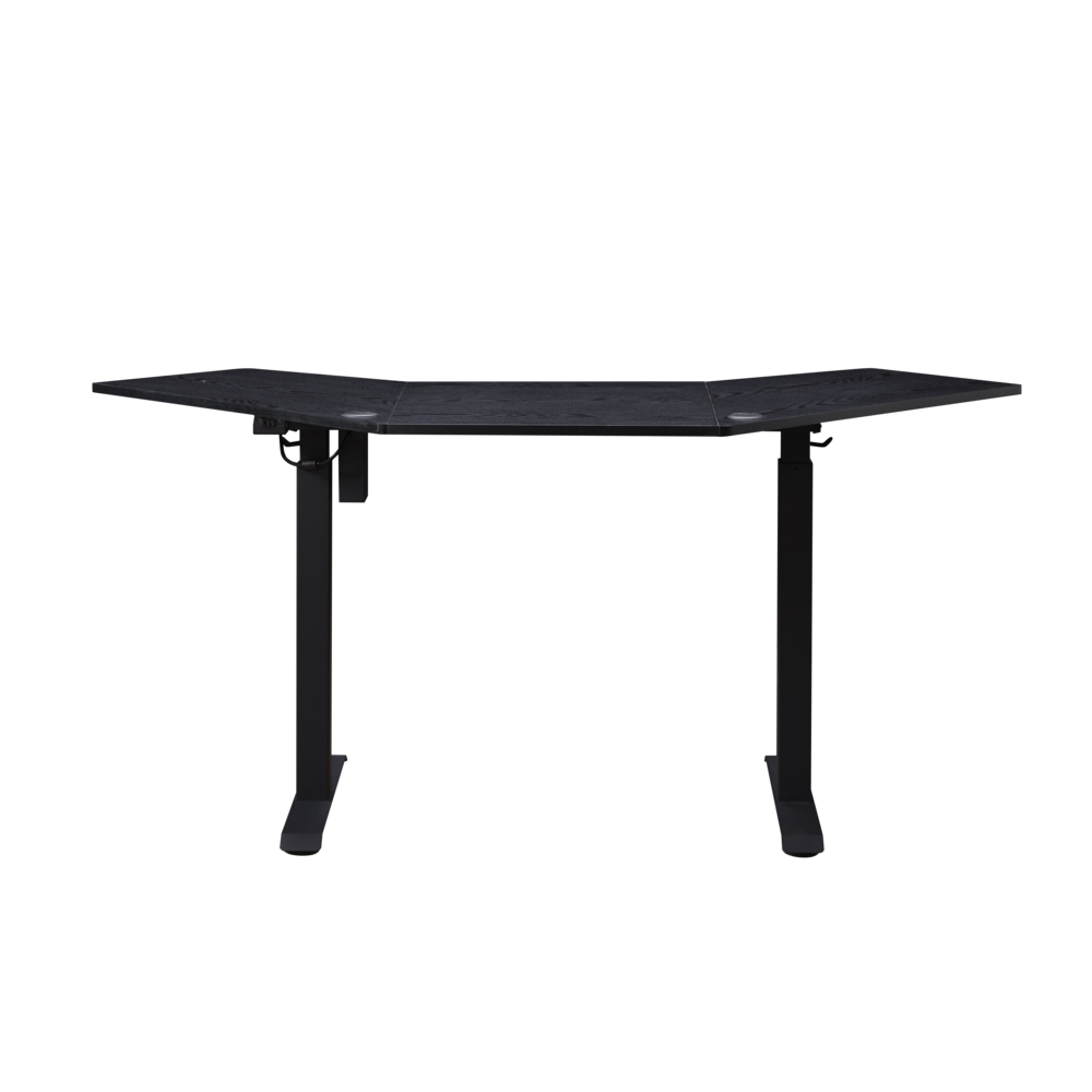 K314 Corner Electric Height Adjustable Standing Desk, Black. Picture 3