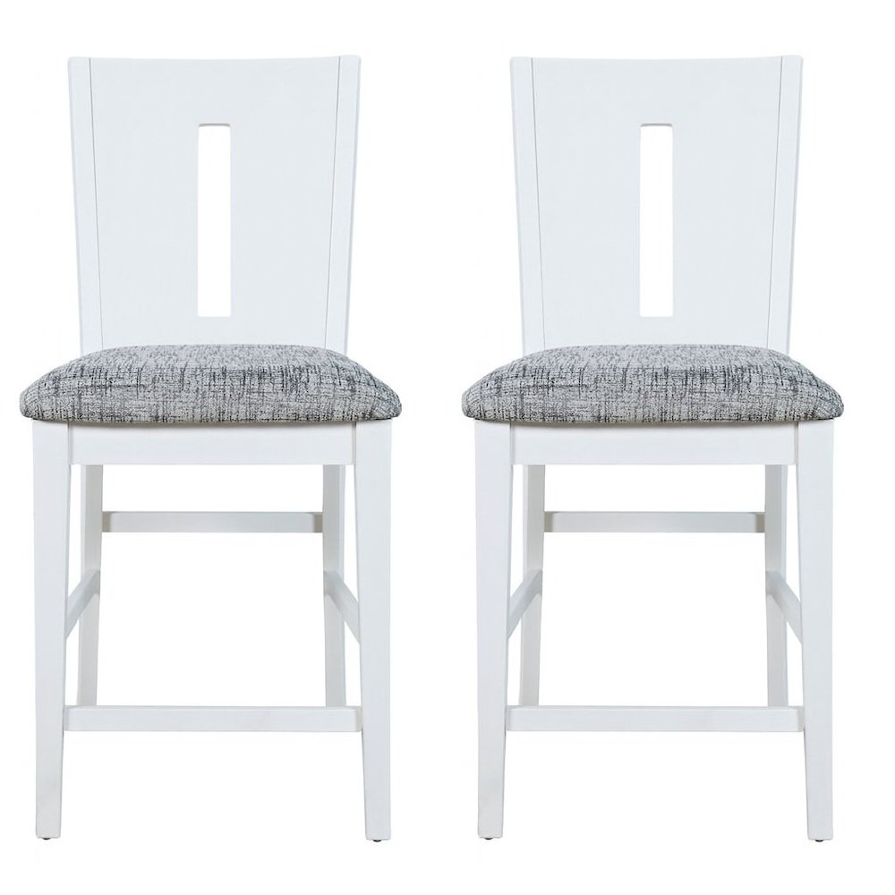 Urban Icon Contemporary Slotback Upholstered Counter Stool (Set of 2). Picture 1