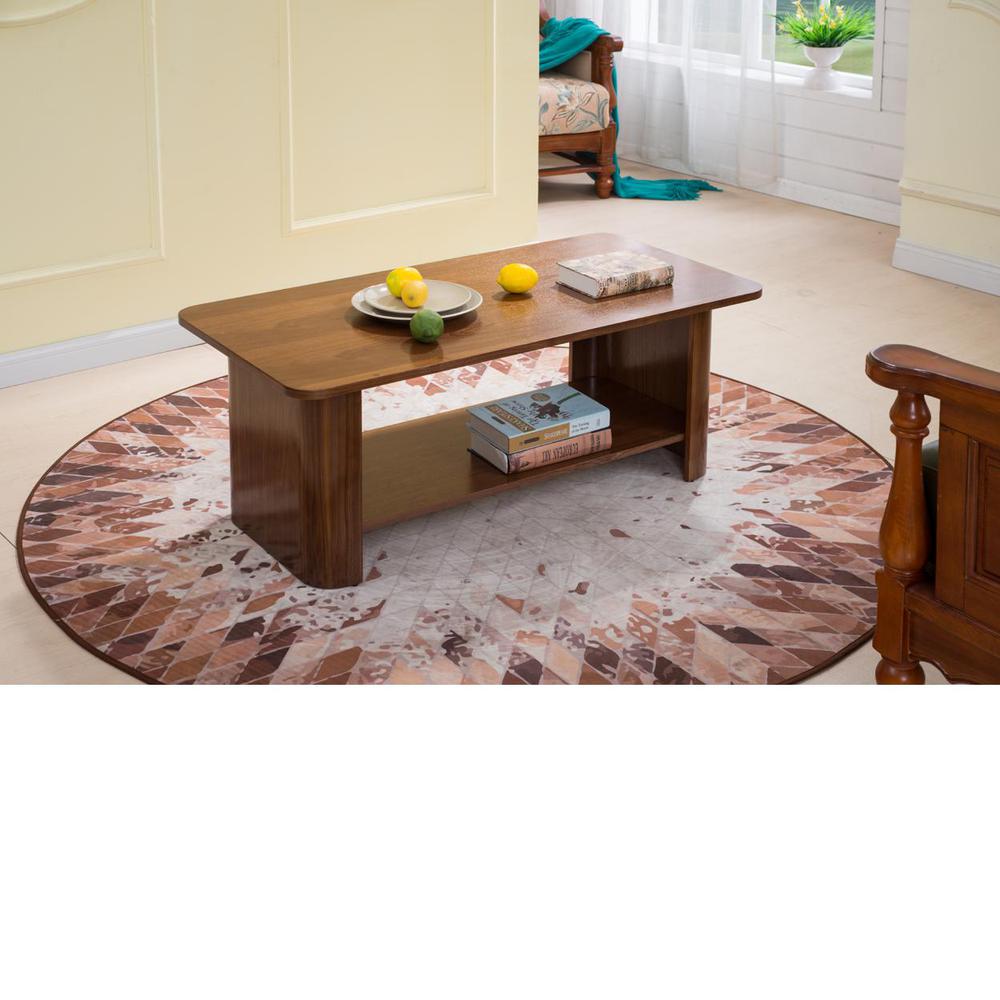 Curved Wood Coffee Table. Picture 4