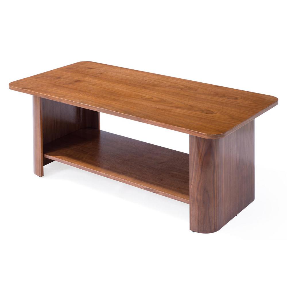 Curved Wood Coffee Table. Picture 2