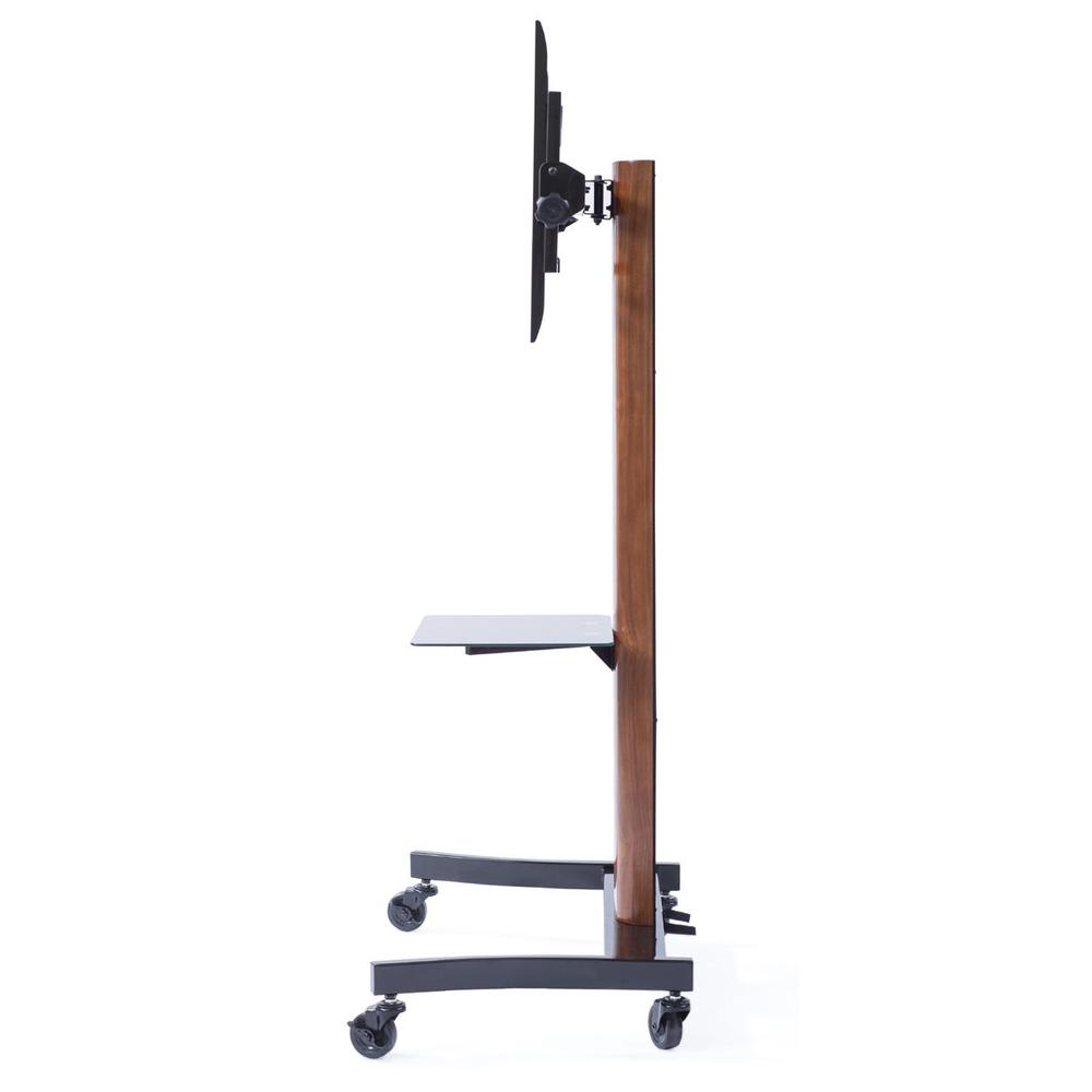 Curved wood flat panel TV stand/TV cart with mount for 40 – 80 Inch TV. Picture 2
