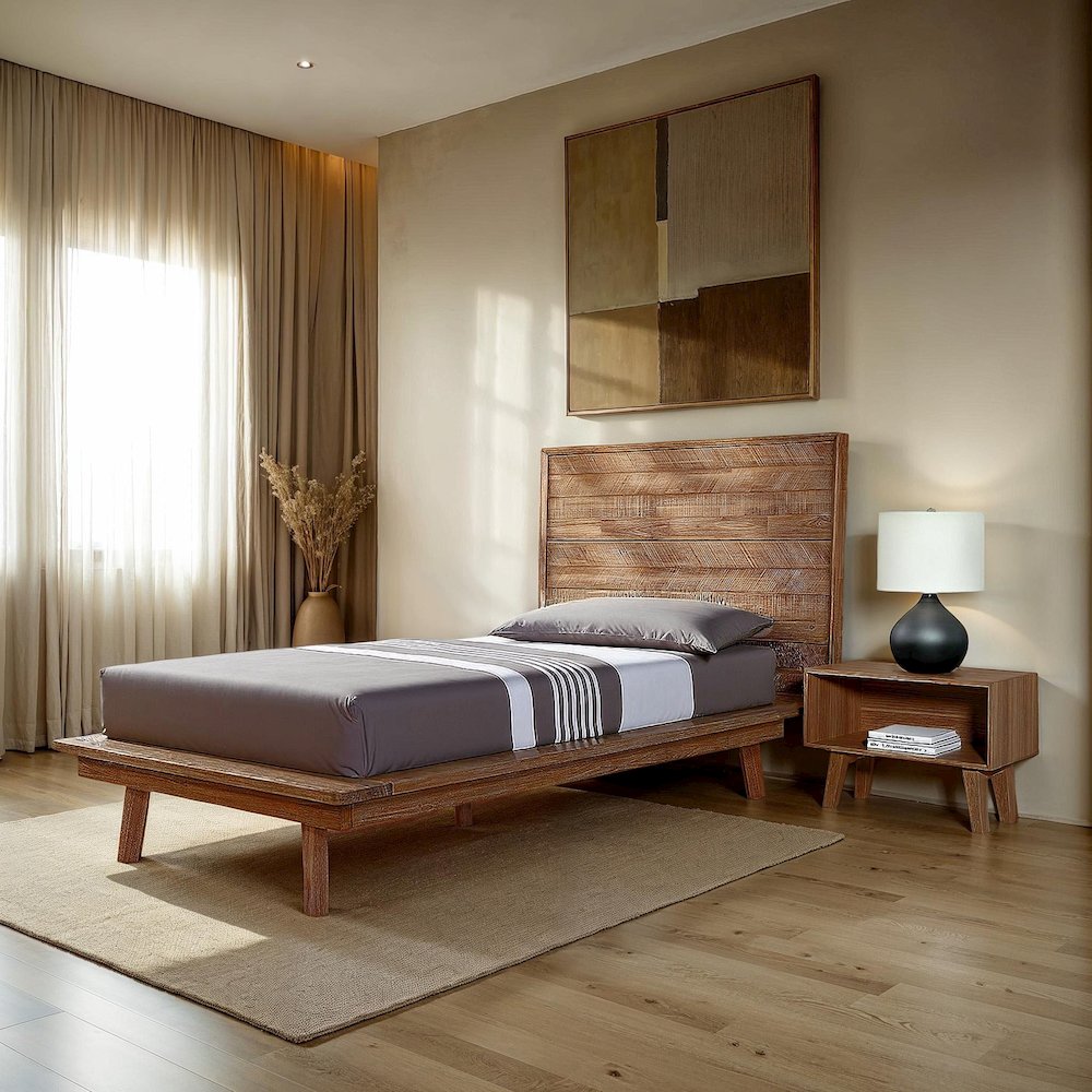 Gia Single Bed - Warm Pecan. Picture 2