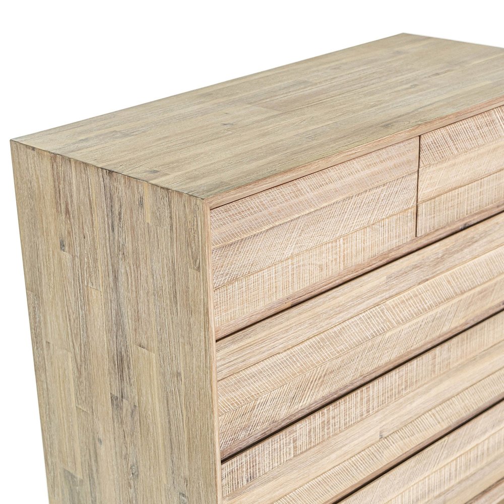 Gia 5 Drawer Chest - Light Driftwood. Picture 10