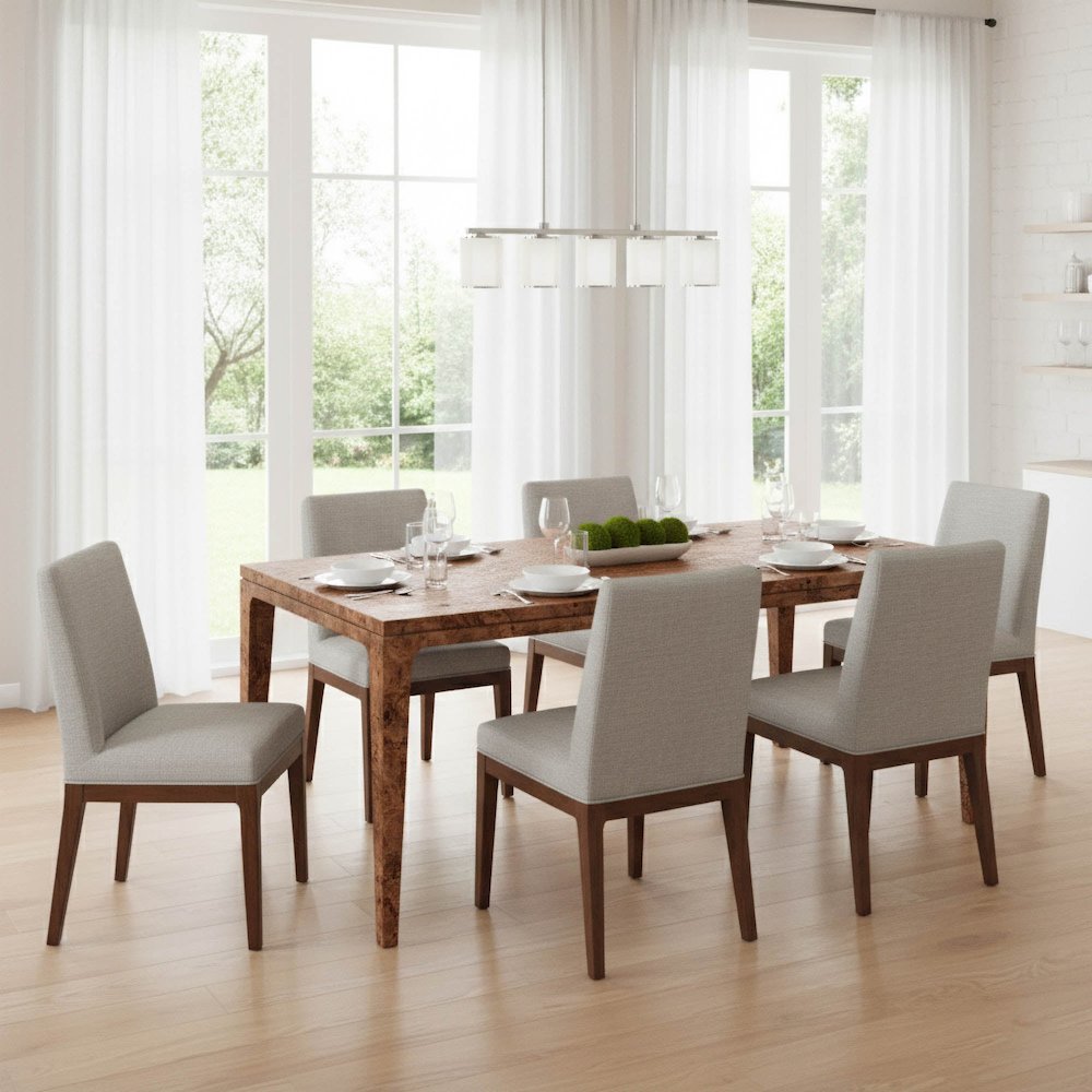 Mappa Regular Dining Table - Dark Burl. Picture 2