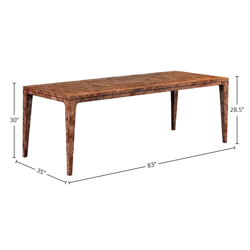 Mappa Large Dining Table - Dark Burl. Picture 3