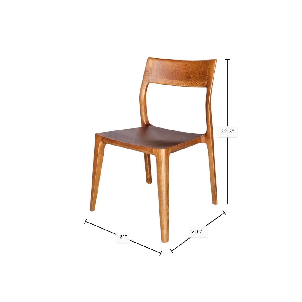 Catania Dining Chair - Warm Brown. Picture 3