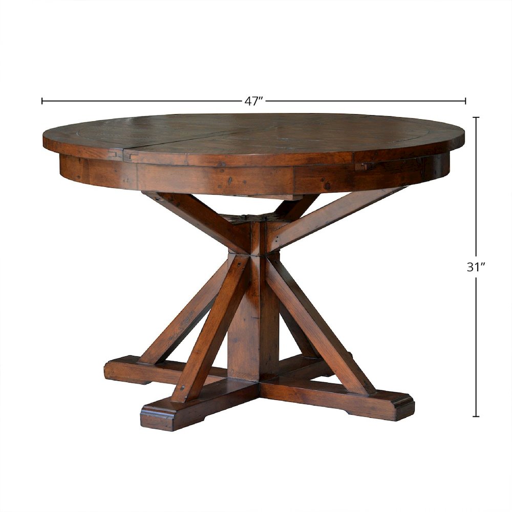 Irish Coast Round 47/63" Extension Dining Table - African Dusk. Picture 3