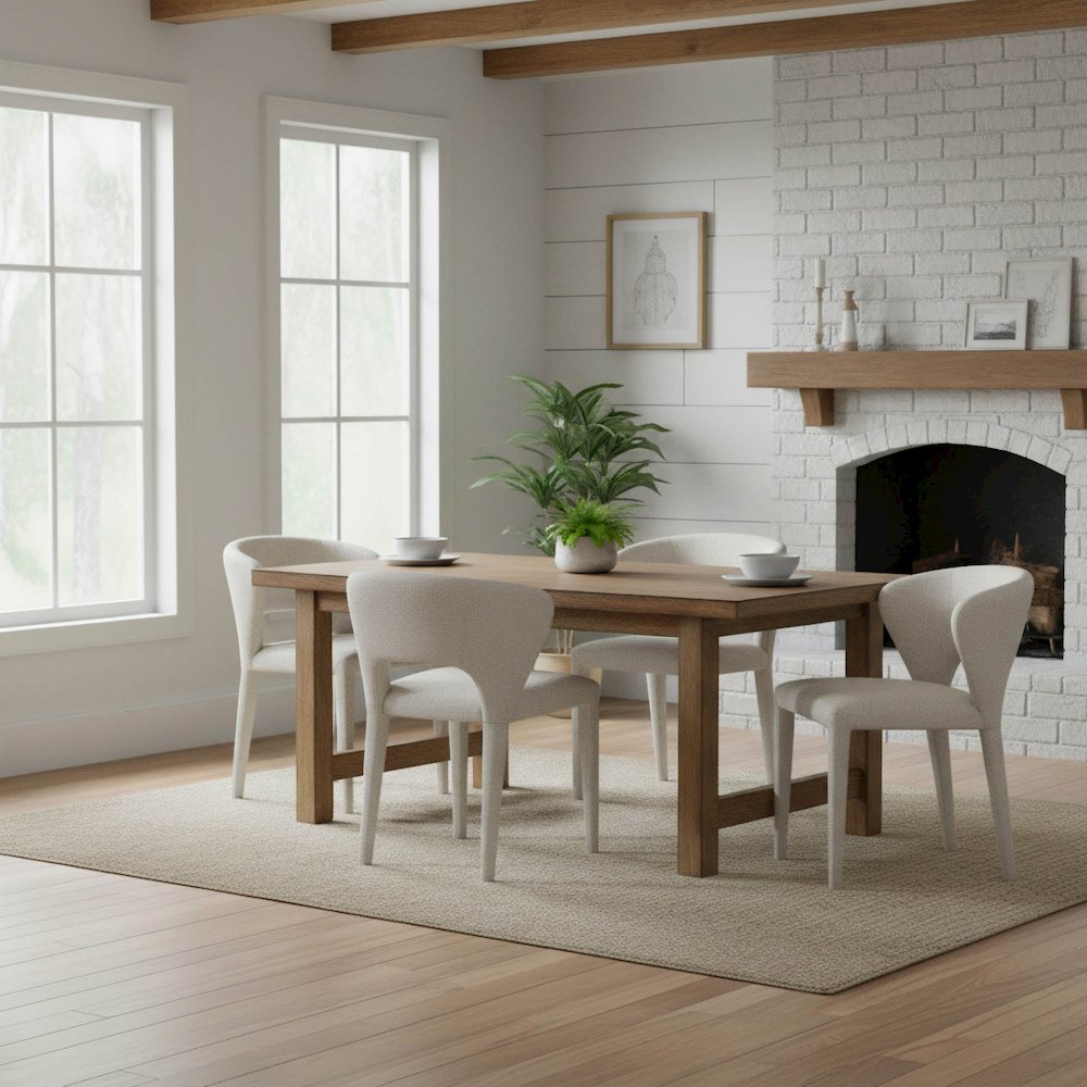 Dakota Dining Chair - Vanilla Tweed. Picture 2