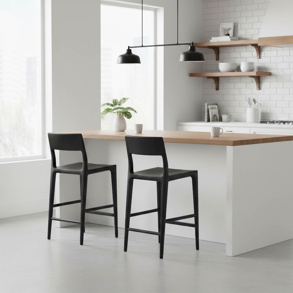 Catania Counter Stool - Black. Picture 2