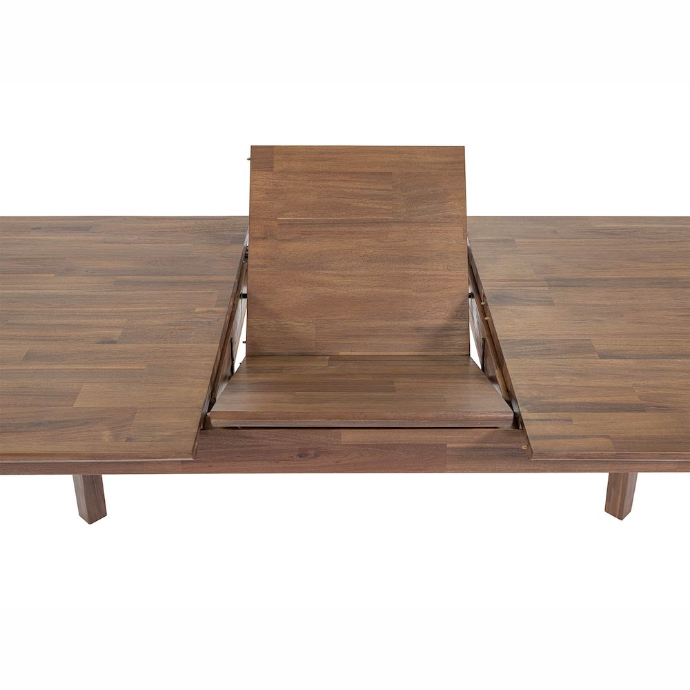 Gia Small Extension Dining Table with Butterfly System 55/71” - Warm Pecan. Picture 16
