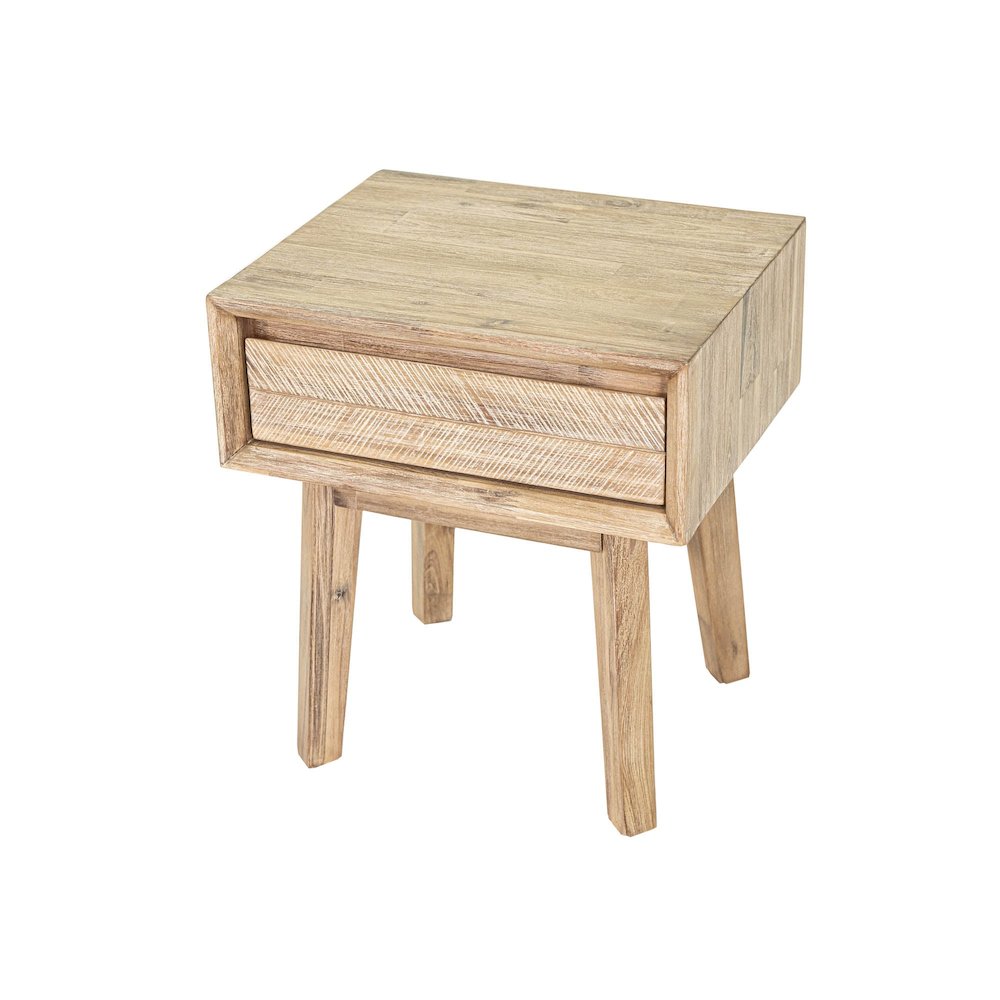 Gia 1 Drawer Nightstand - Light Driftwood. Picture 9