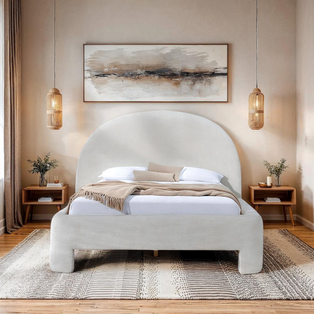 Nina King Bed - Ecru. Picture 2