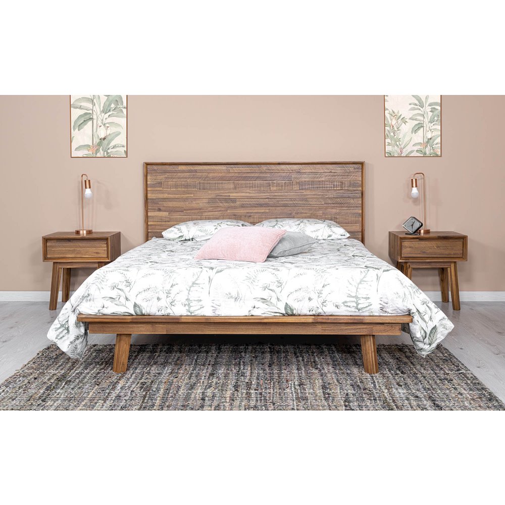 Gia 1 Drawer Nightstand - Warm Pecan. Picture 13