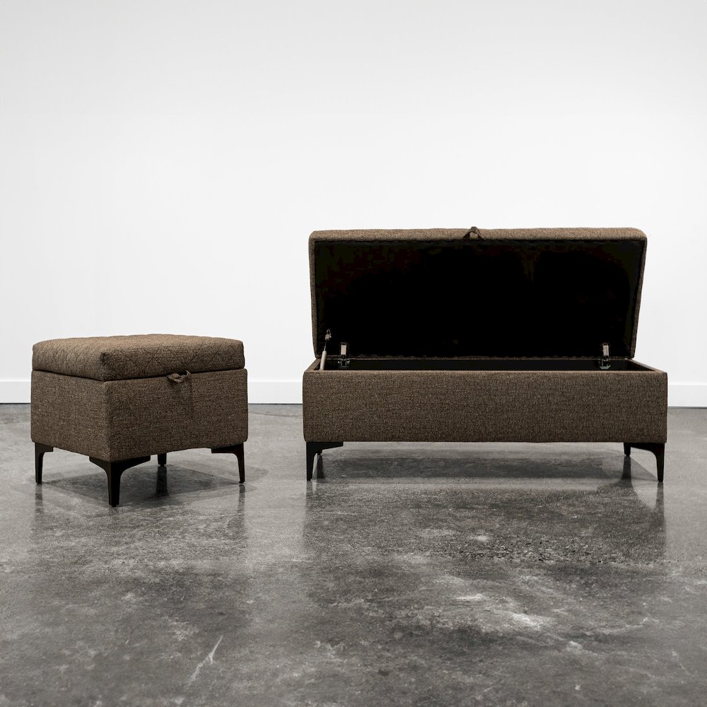 Reece Storage Bench - Medium Brown. Picture 4