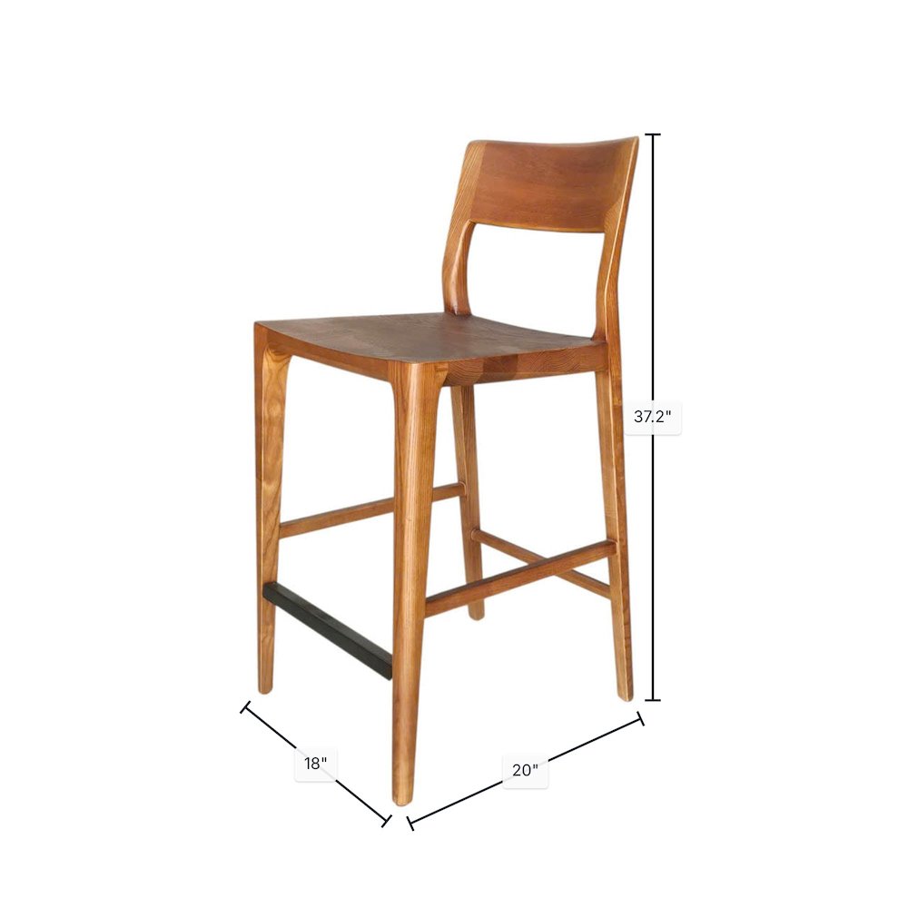 Catania Counter Stool - Warm Brown. Picture 3