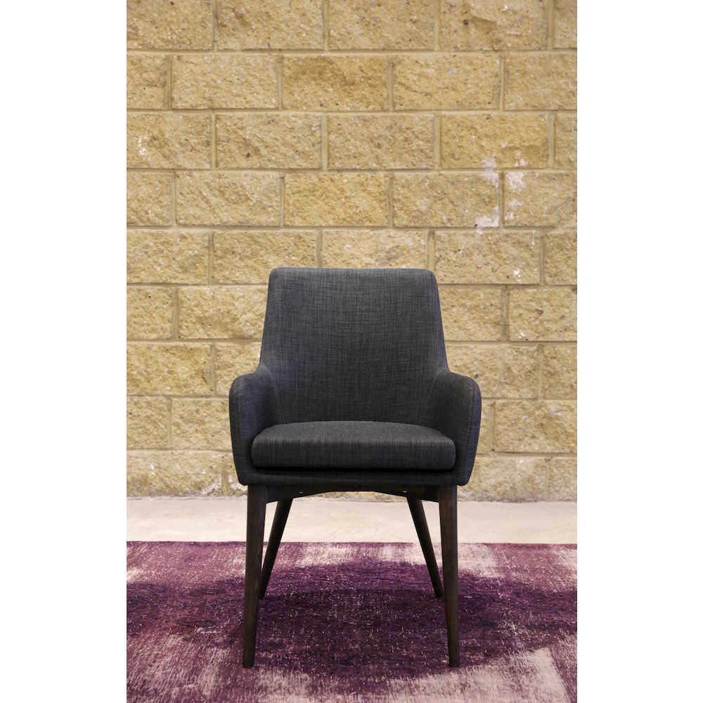 Fritz Arm Dining Chair - Dark Grey. Picture 2