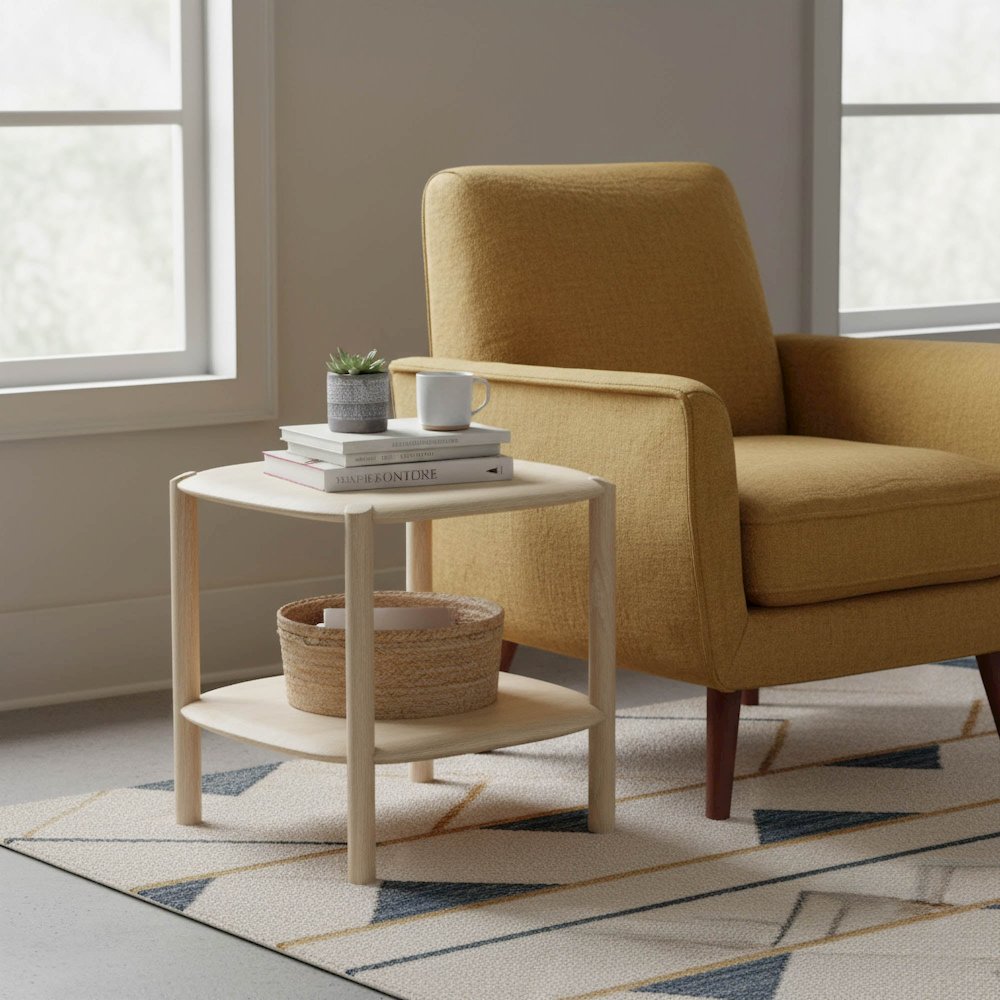 Runway Side Table - Light Oak. Picture 2
