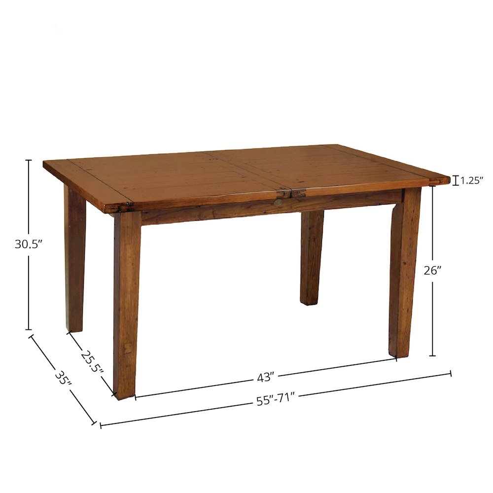 Irish Coast Regular Extension Dining Table (55"/71") - African Dusk. Picture 3