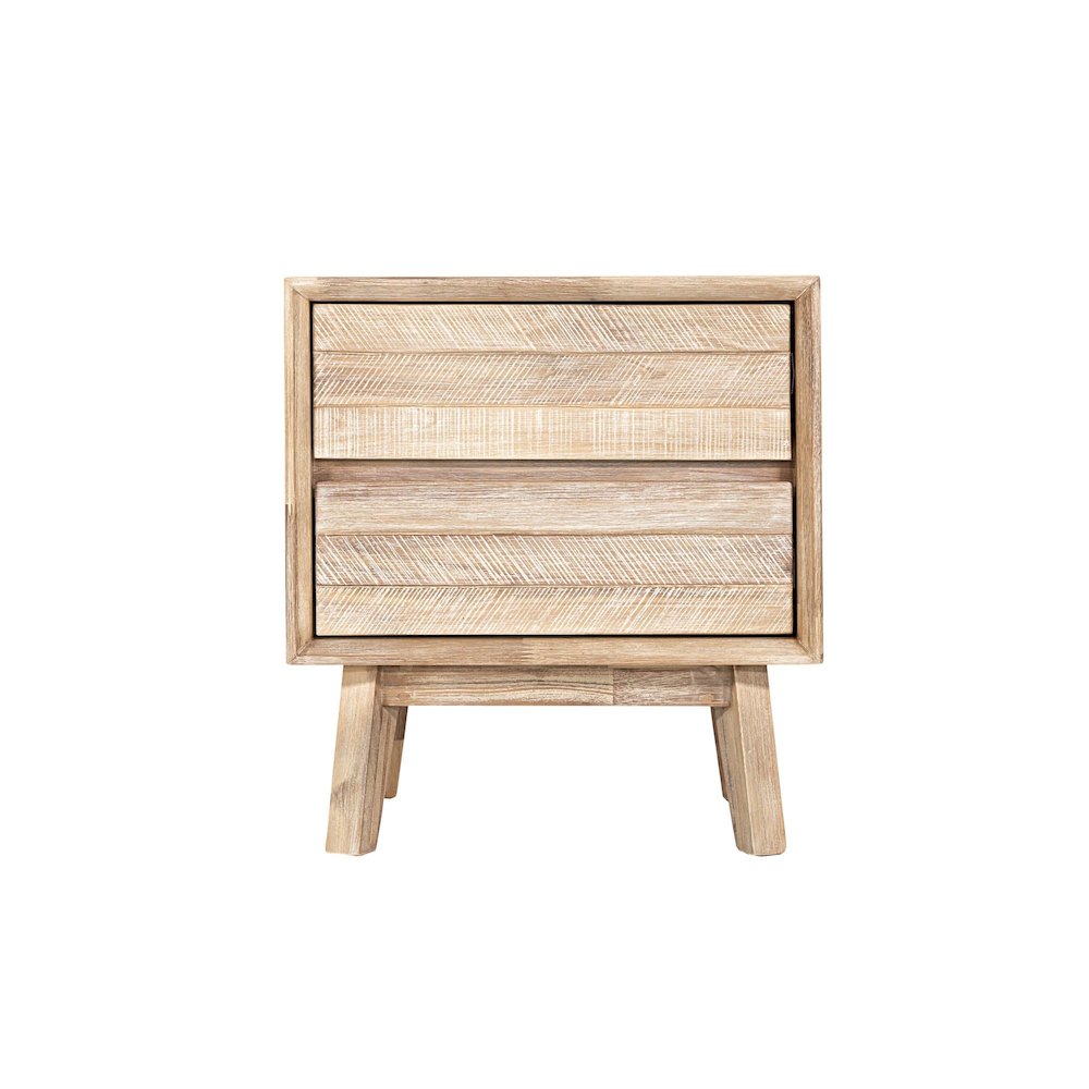 Gia 2 Drawer Nightstand - Light Driftwood. Picture 11