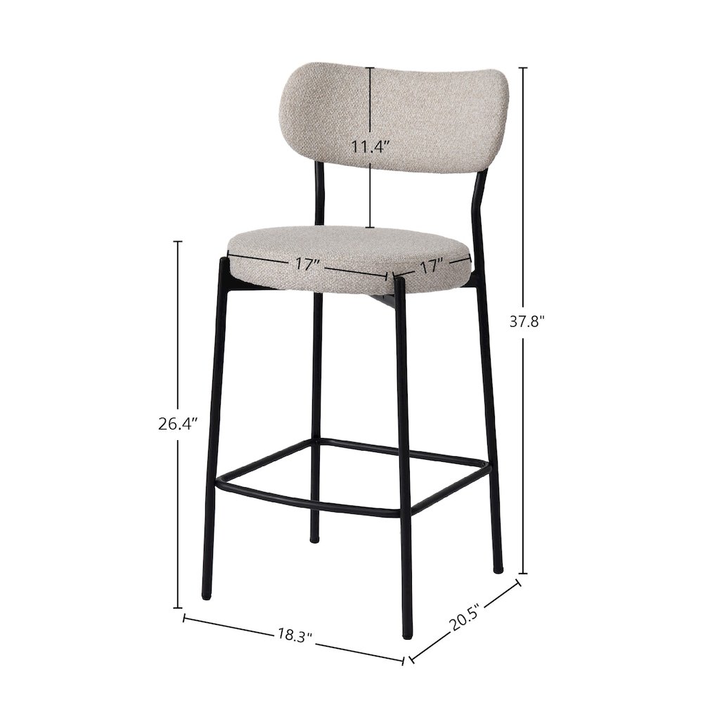 Kai Counter Stool - Bone White. Picture 3