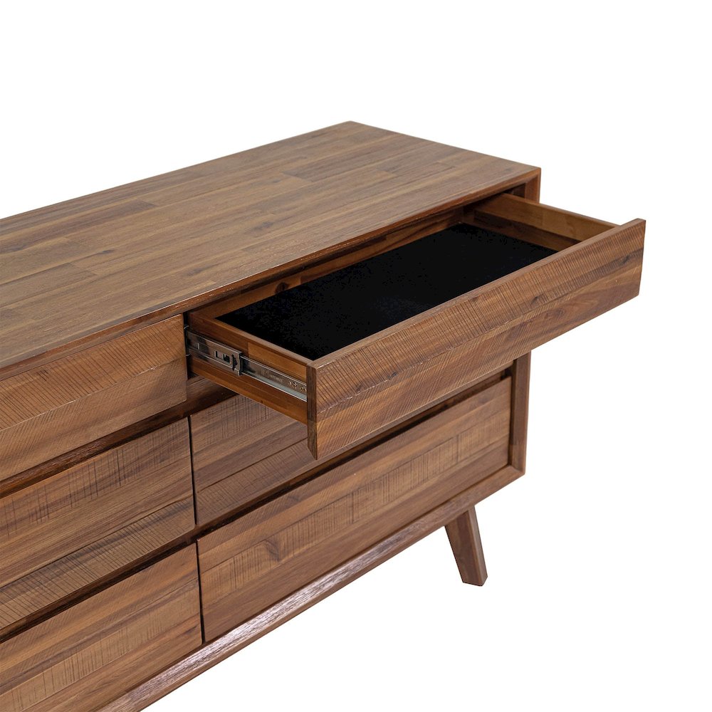 Gia 6 Drawer Dresser - Warm Pecan. Picture 9
