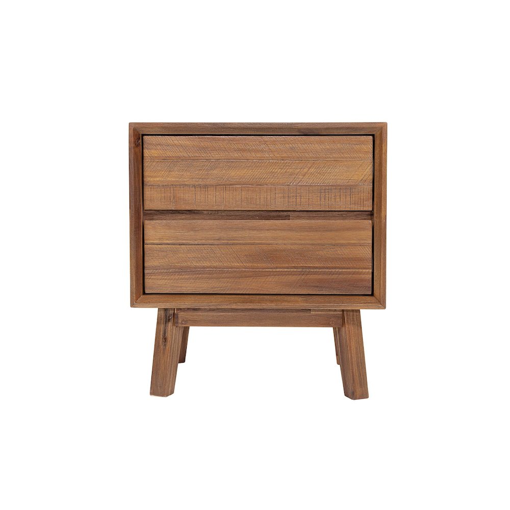 Gia 2 Drawer Nightstand - Warm Pecan. Picture 4