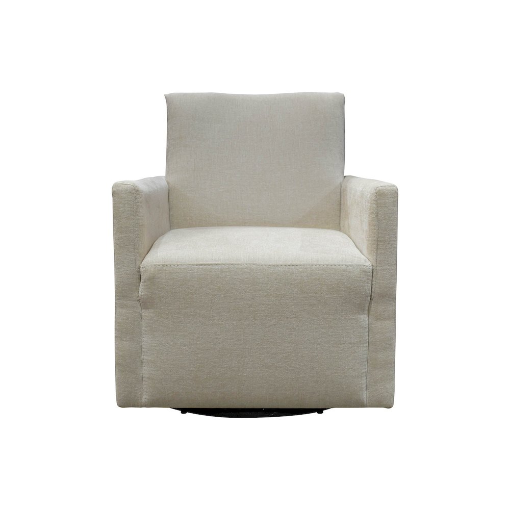 Riley Swivel Club Chair - Ivory. Picture 4
