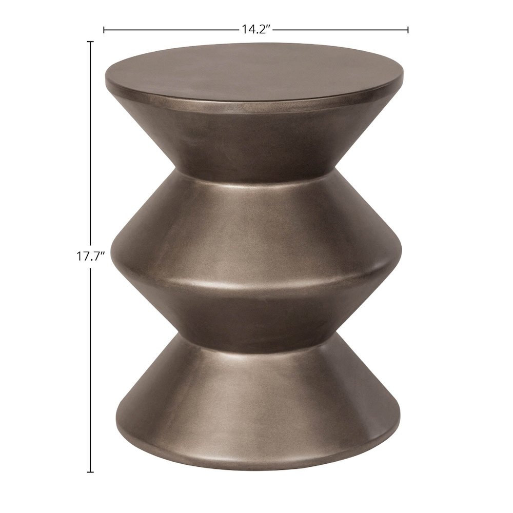 Concrete Inverted Side Table - Bronze. Picture 3