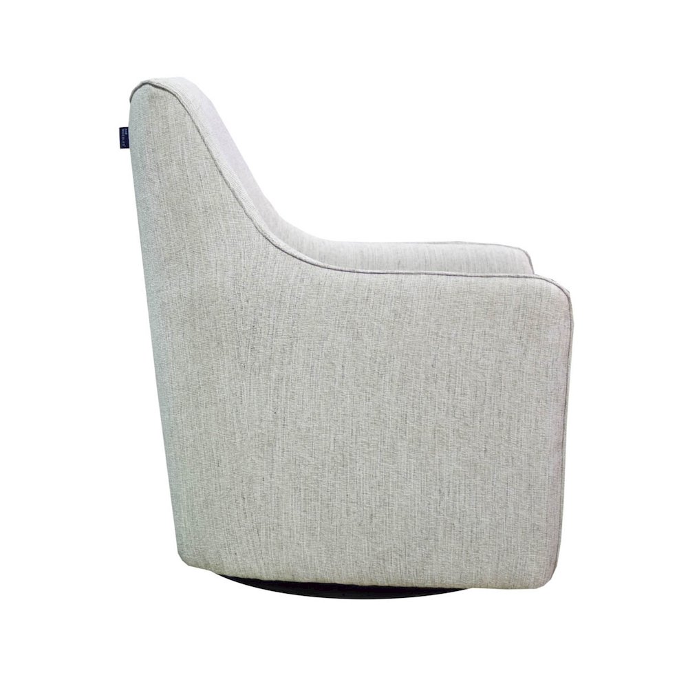 Lilith Swivel Chair - Woven Linen. Picture 5