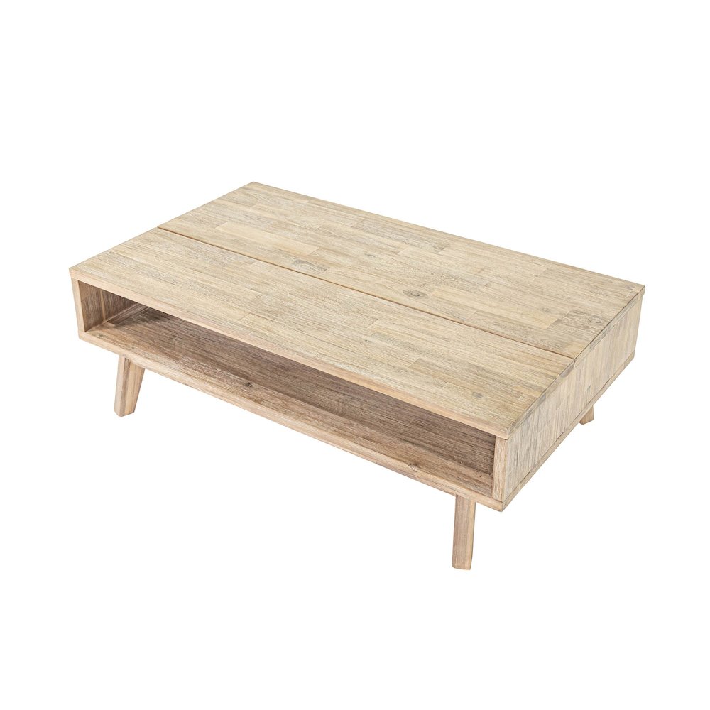 Gia Coffee Table with Lift Top - Light Driftwood. Picture 12