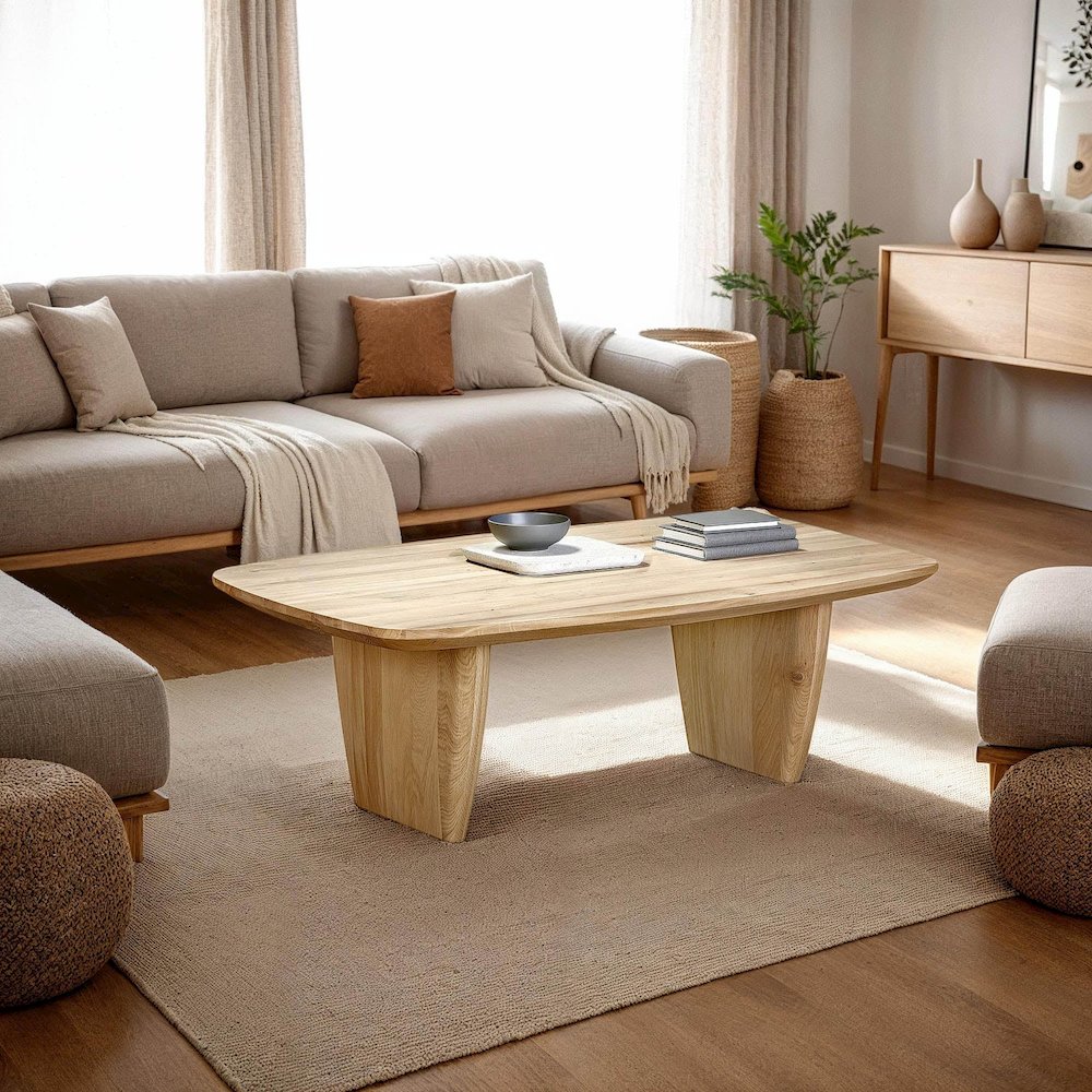 Tonic Coffee Table - Biscotti Oak. Picture 2