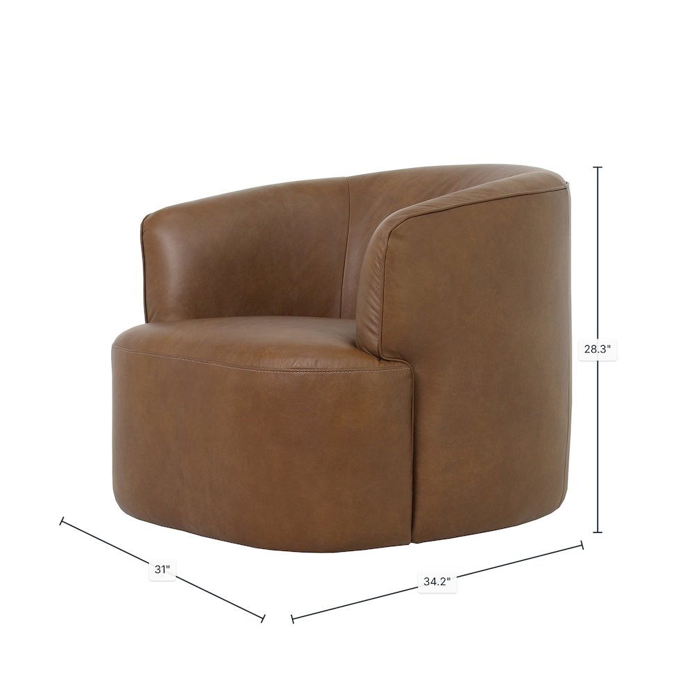 Fireside Swivel Club Chair - Antique Sienna. Picture 3