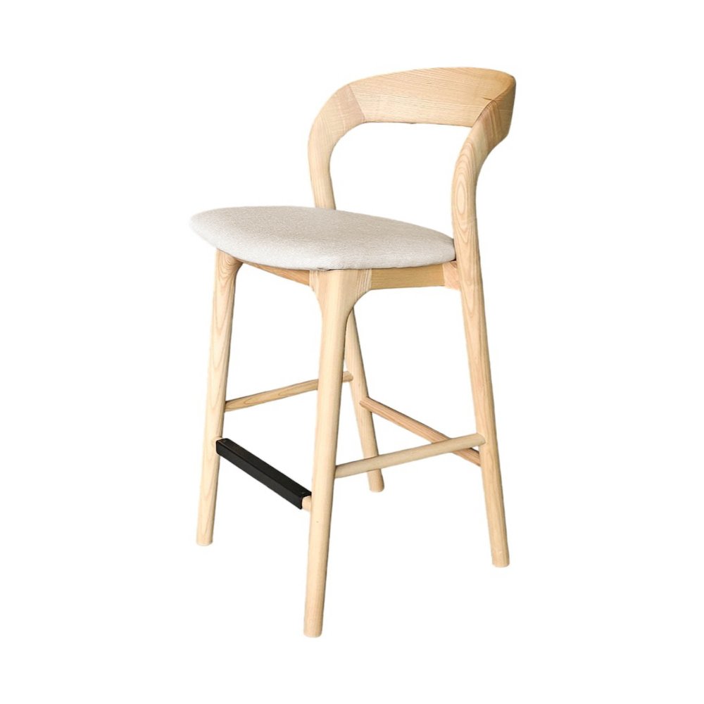 Rotondo Counter Stool - Natural Frame. Picture 1