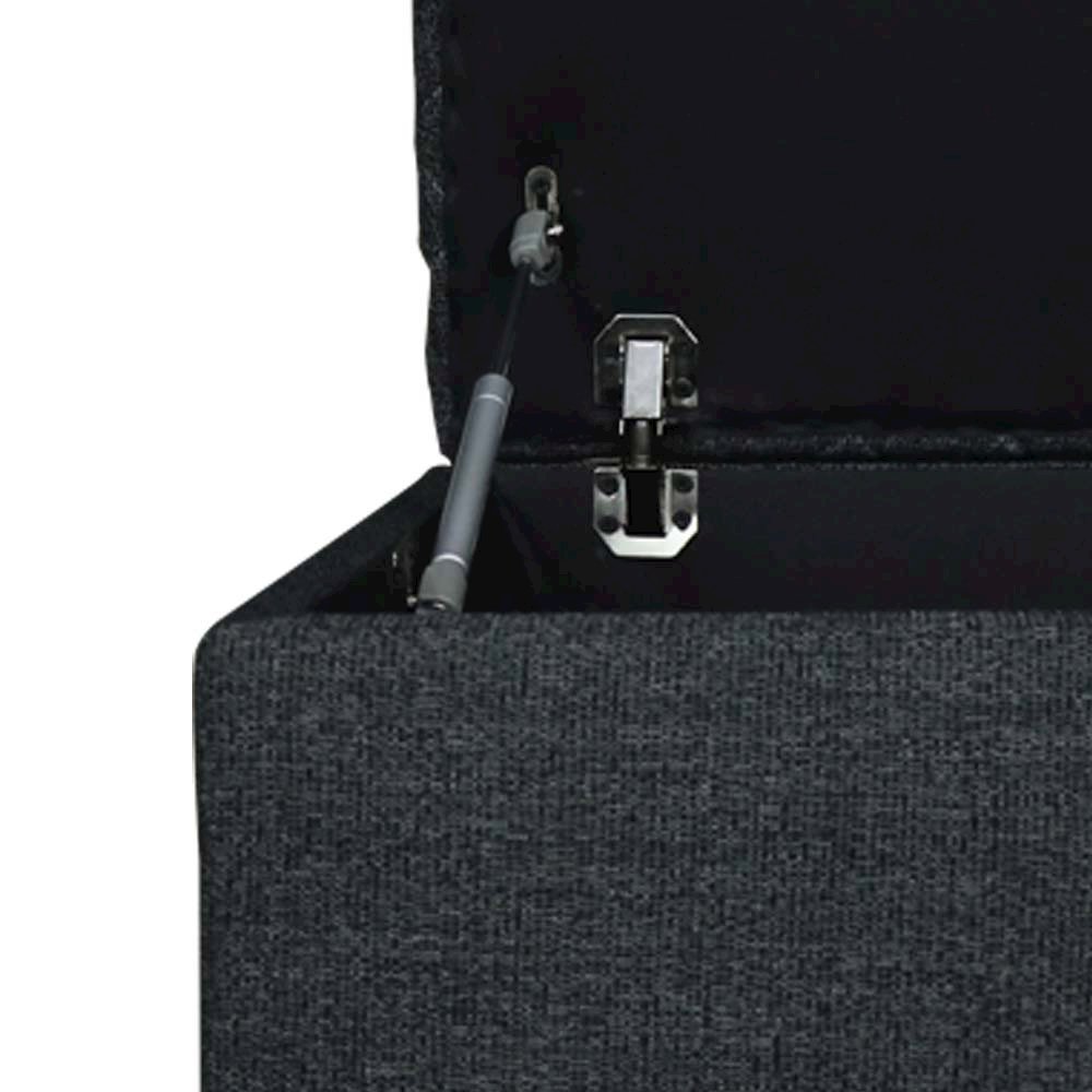 Reece Storage Ottoman - Charcoal Grey. Picture 6
