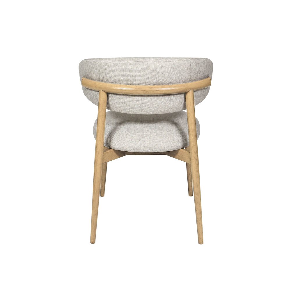 Milo Dining Chair - Vanilla Tweed. Picture 8