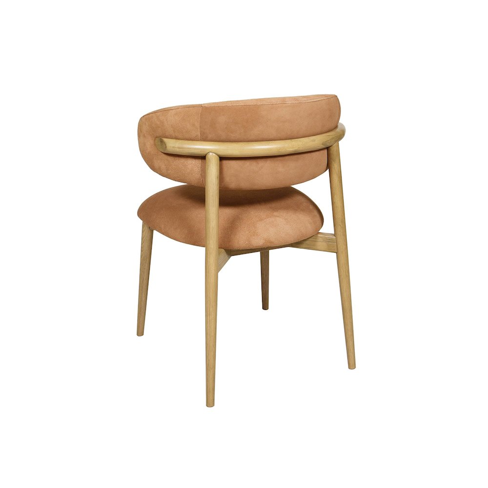Milo Dining Chair - Tan Suede. Picture 6