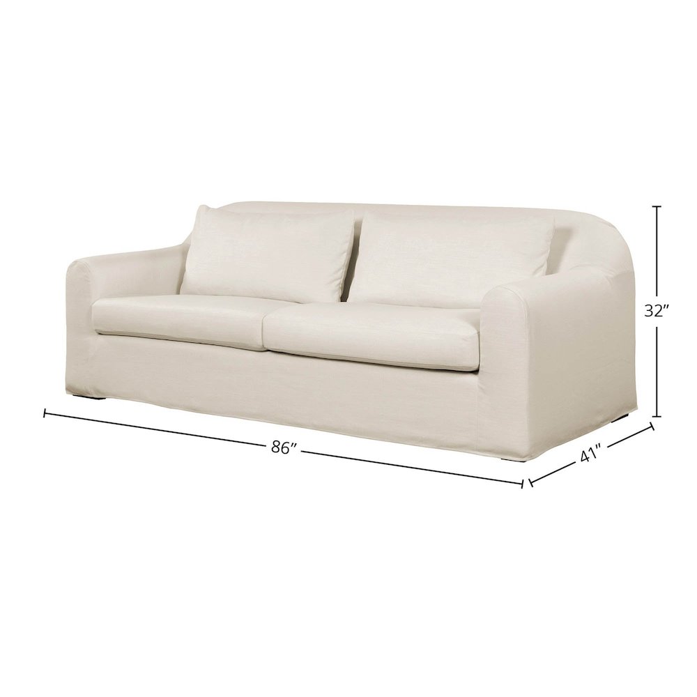 Harper Slipcover Only - Linen Ivory. Picture 6