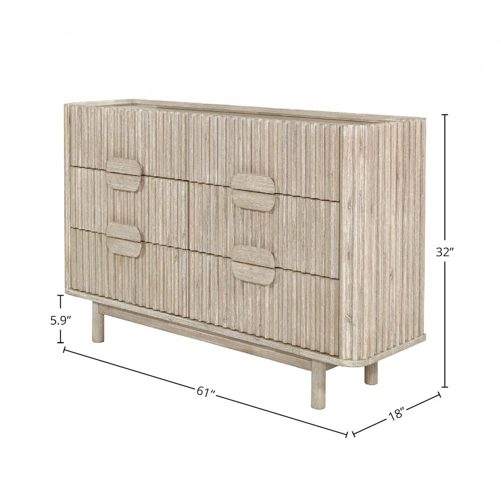 Oasis 6 Drawer Dresser. Picture 3