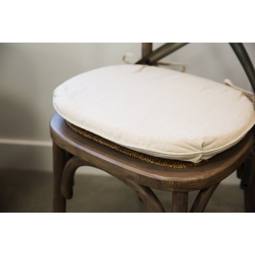 Seat Cushion for Cross Back Chair - Linen. Picture 3