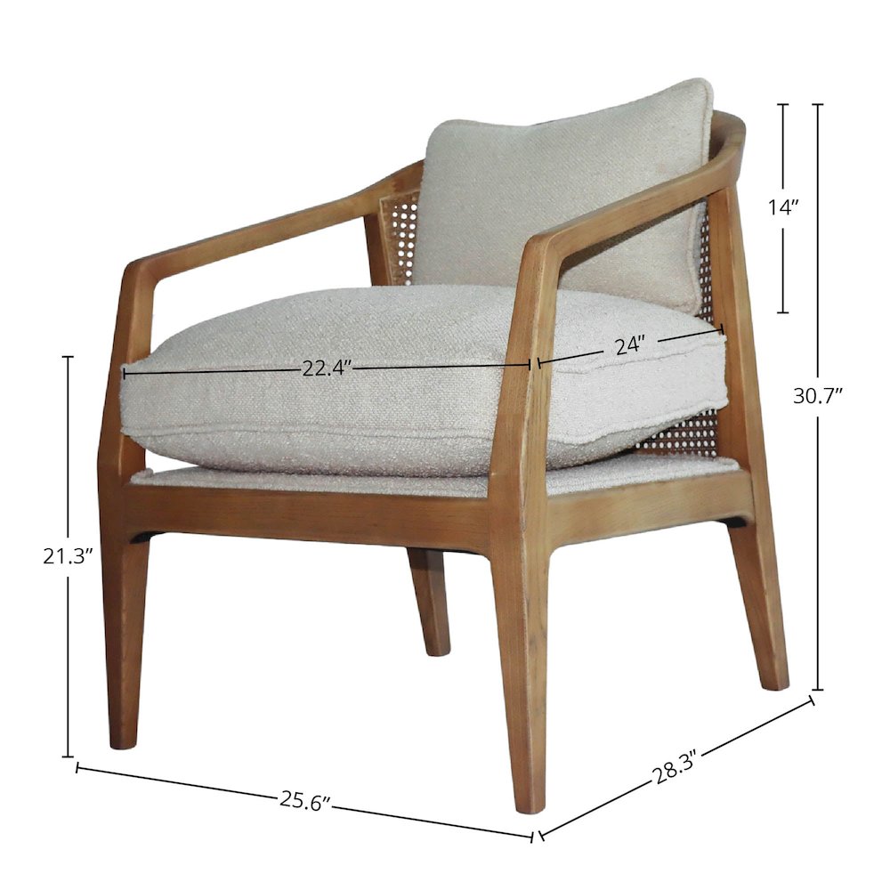 Rosa Club Chair - Sand Boucle. Picture 3