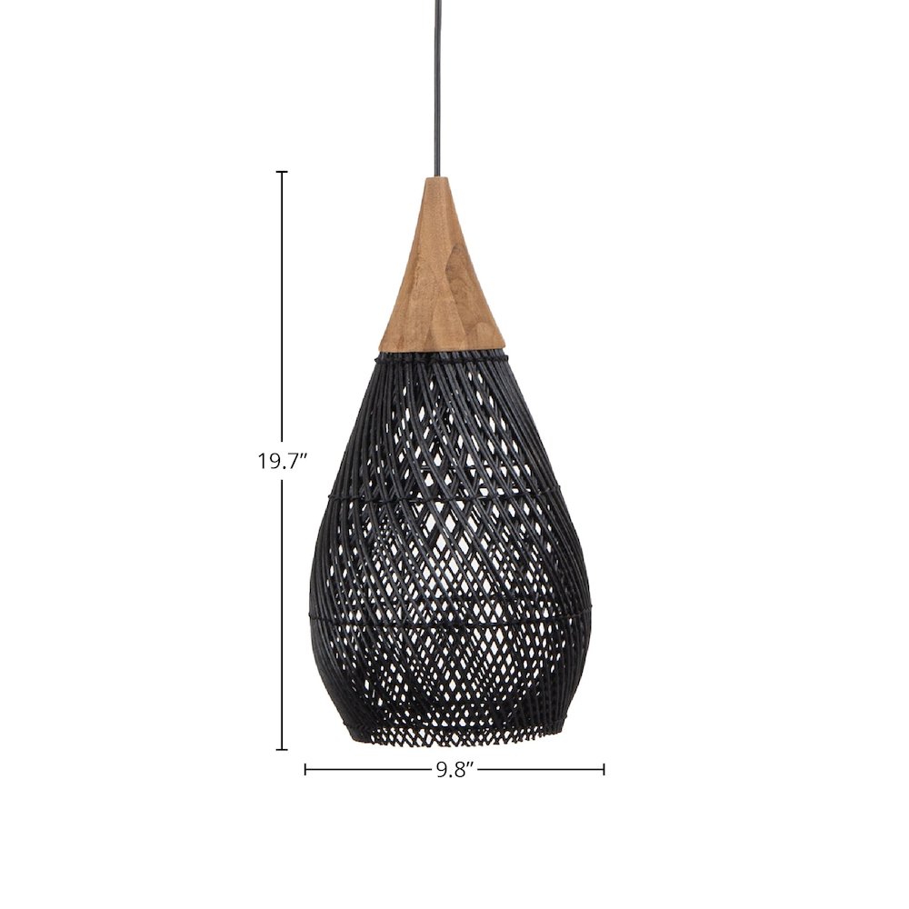 D-Bodhi Horn Pendant Small - Black. Picture 7