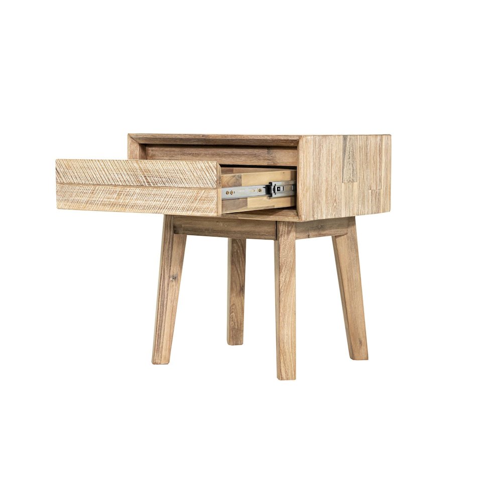 Gia 1 Drawer Nightstand - Light Driftwood. Picture 6