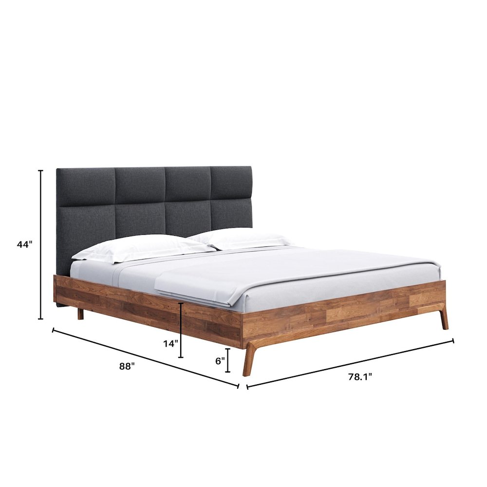 Remix King Bed - Grey. Picture 3