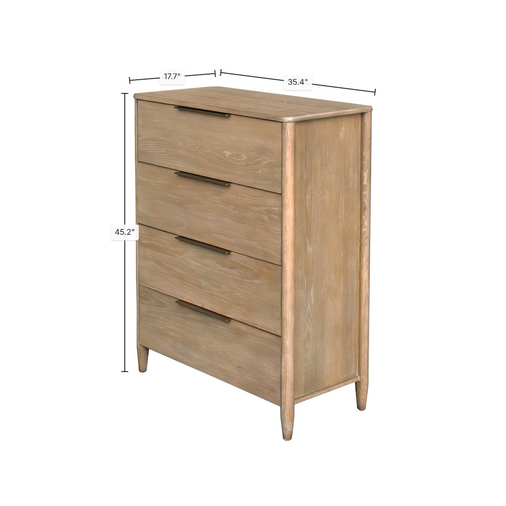 Kamelia 4 Drawer Chest - Sand. Picture 3