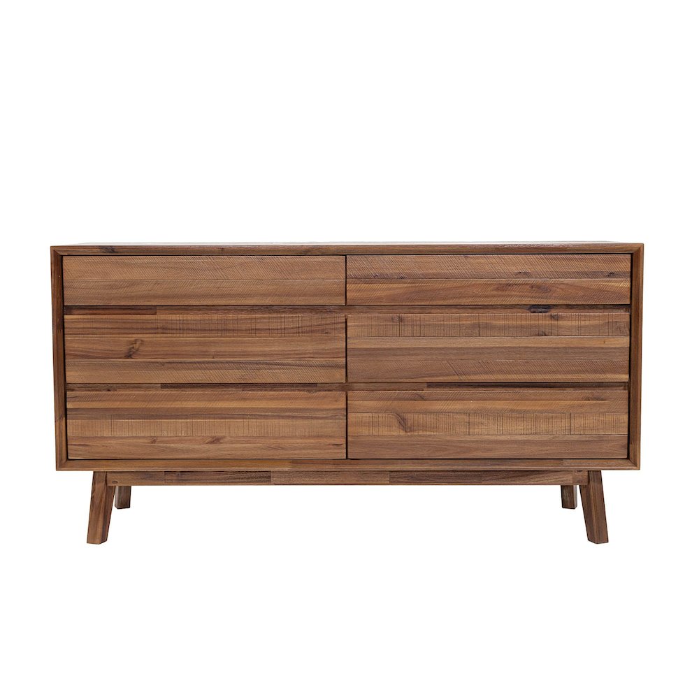 Gia 6 Drawer Dresser - Warm Pecan. Picture 1