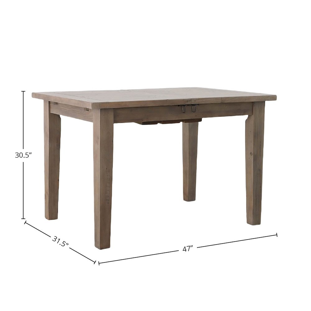 Irish Coast Small Extension Dining Table (47"/62") - Sundried. Picture 3