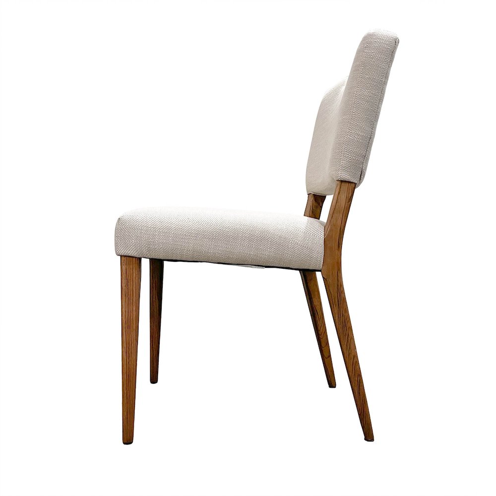 Luella Dining Chair - Sandy Beige/Cool Brown Legs. Picture 5