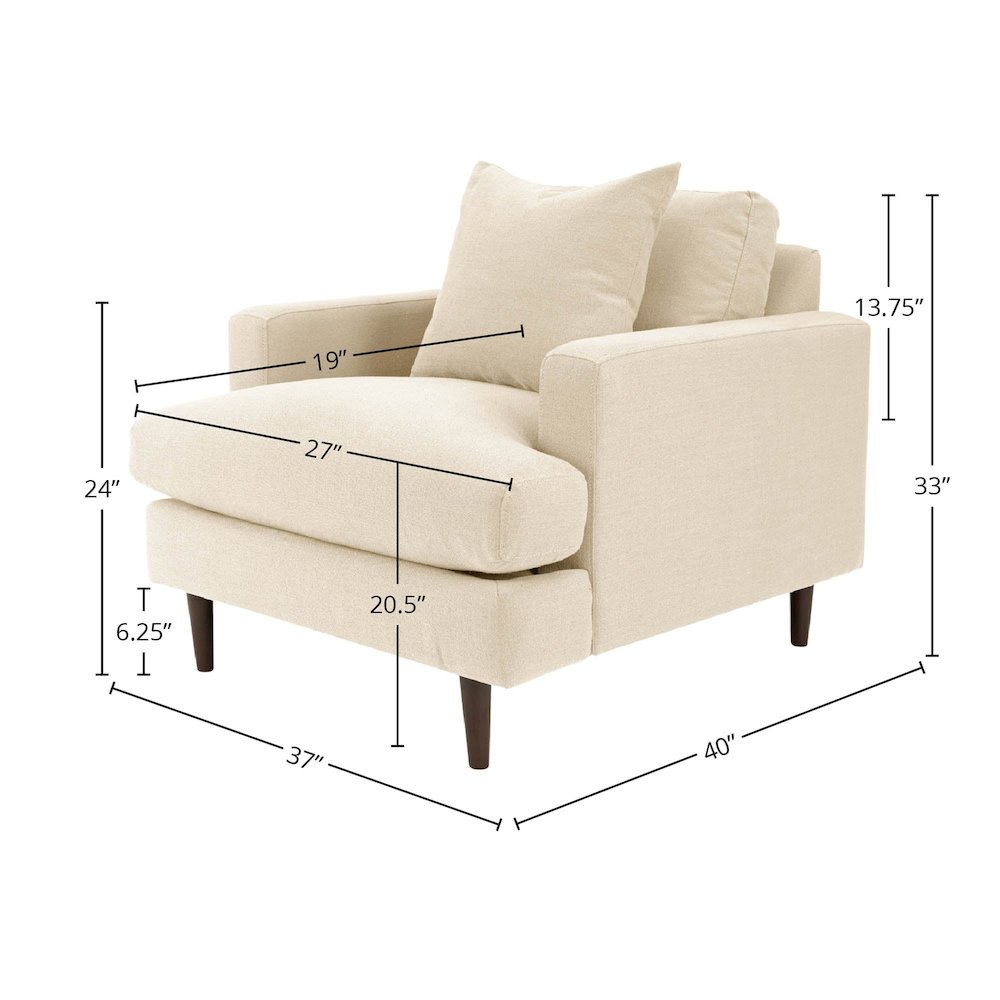 Martha Club Chair - Beach Alabaster. Picture 3