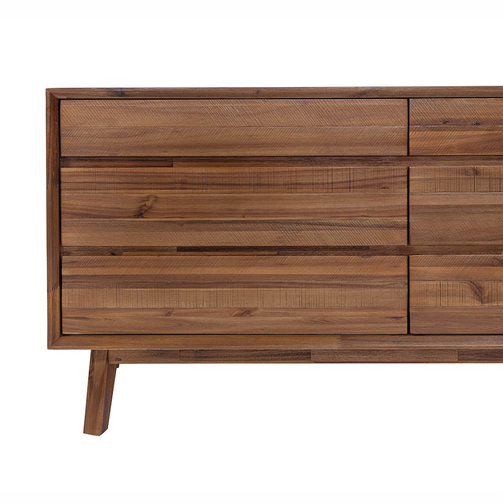 Gia 6 Drawer Dresser - Warm Pecan. Picture 11