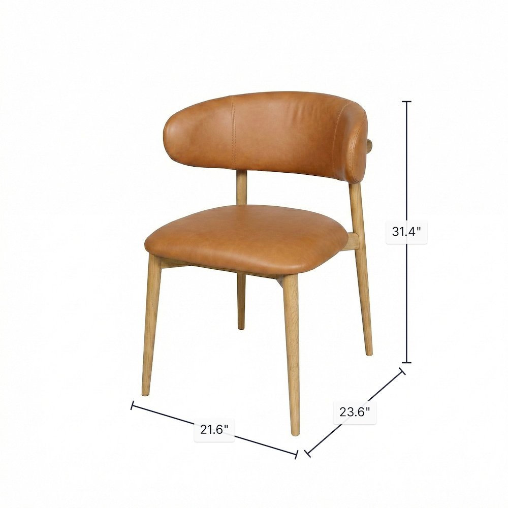 Milo Dining Chair - Tan. Picture 3